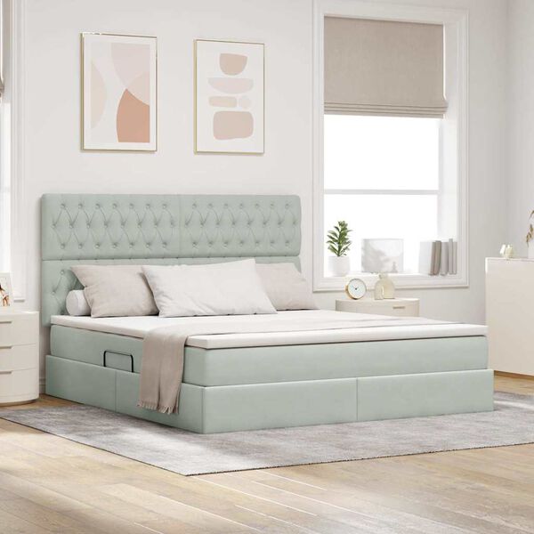 vidaXL &Kappa;&rho;&epsilon;&beta;ά&tau;&iota; &mu;&epsilon; &alpha;&pi;&omicron;&theta;&eta;&kappa;&epsilon;&upsilon;&tau;&iota;&kappa;ό &chi;ώ&rho;&omicron; &kappa;&alpha;&iota; &sigma;&tau;&rho;ώ&mu;&alpha; 160 x 200 cm &Beta;&epsilon;&lambda;&omicron;ύ&delta;&omicron;