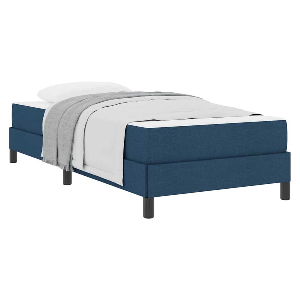 vidaXL Κρεβάτι με ελατήρια με στρώμα Μπλε 90 x 200 cm ύφασμα