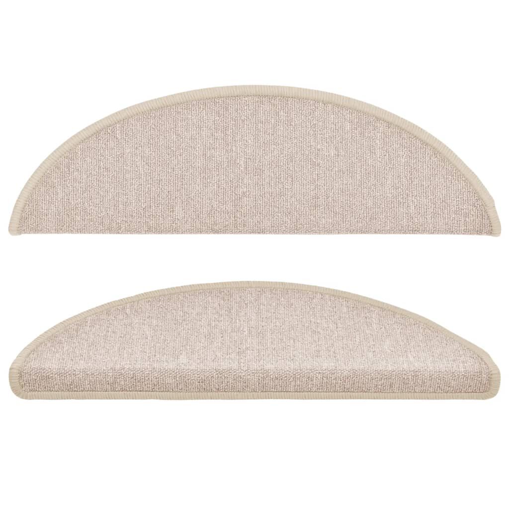 vidaXL Πατάκια Σκάλας 15 τεμ. Χρώμα Taupe 56 x 17 x 3 εκ.