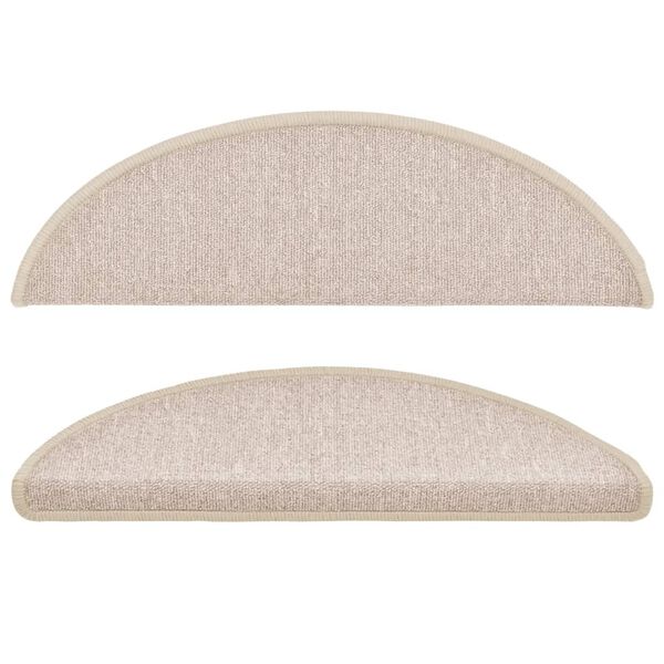 vidaXL Πατάκια Σκάλας 15 τεμ. Χρώμα Taupe 56 x 17 x 3 εκ.