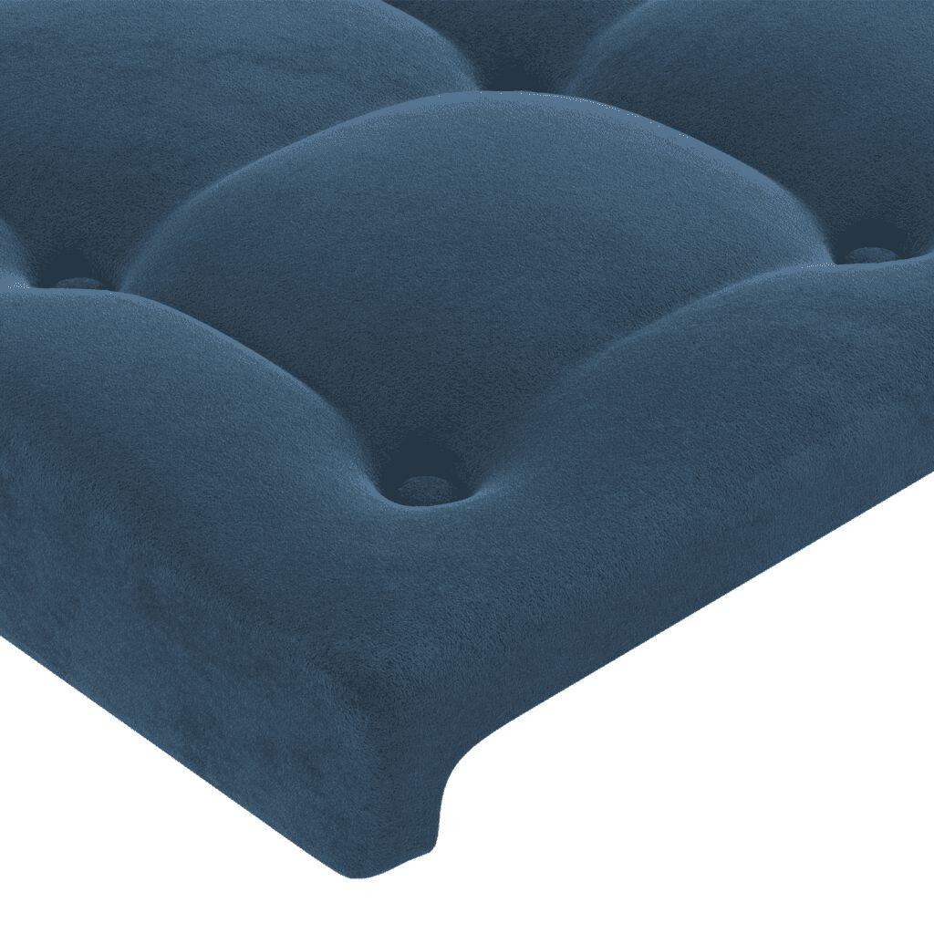 vidaXL Κρεβάτι Boxspring με Στρώμα Σκούρο Μπλε 180x200 εκ. Βελούδινο