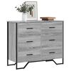 vidaXL Συρταριέρα Γκρι Sonoma 91x35,5x74,5 εκ. από Επεξεργ. Ξύλο