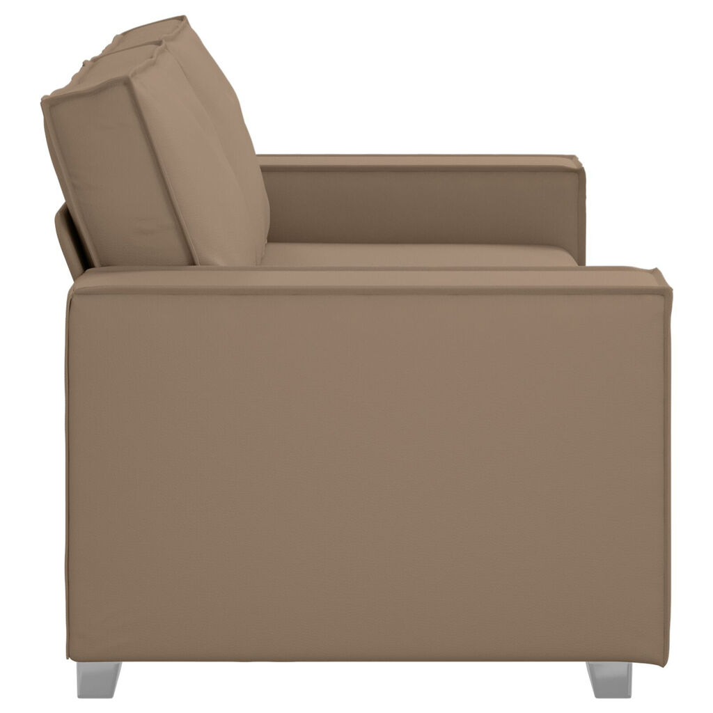 vidaXL Καναπές Loveseat Καπουτσίνο 140 εκ Συνθετικό Δέρμα