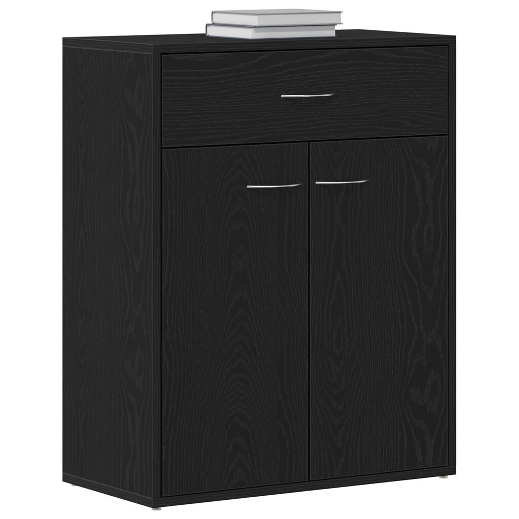 VidaXL Πλαϊνό Γραφείο Μαύρο Δρυς 60x30x75 εκ. Επεξεργασμένο Ξύλο