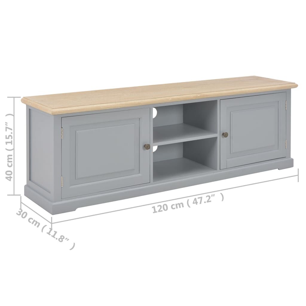 vidaXL Έπιπλο Τηλεόρασης Γκρι 120 x 30 x 40 εκ. Ξύλινο