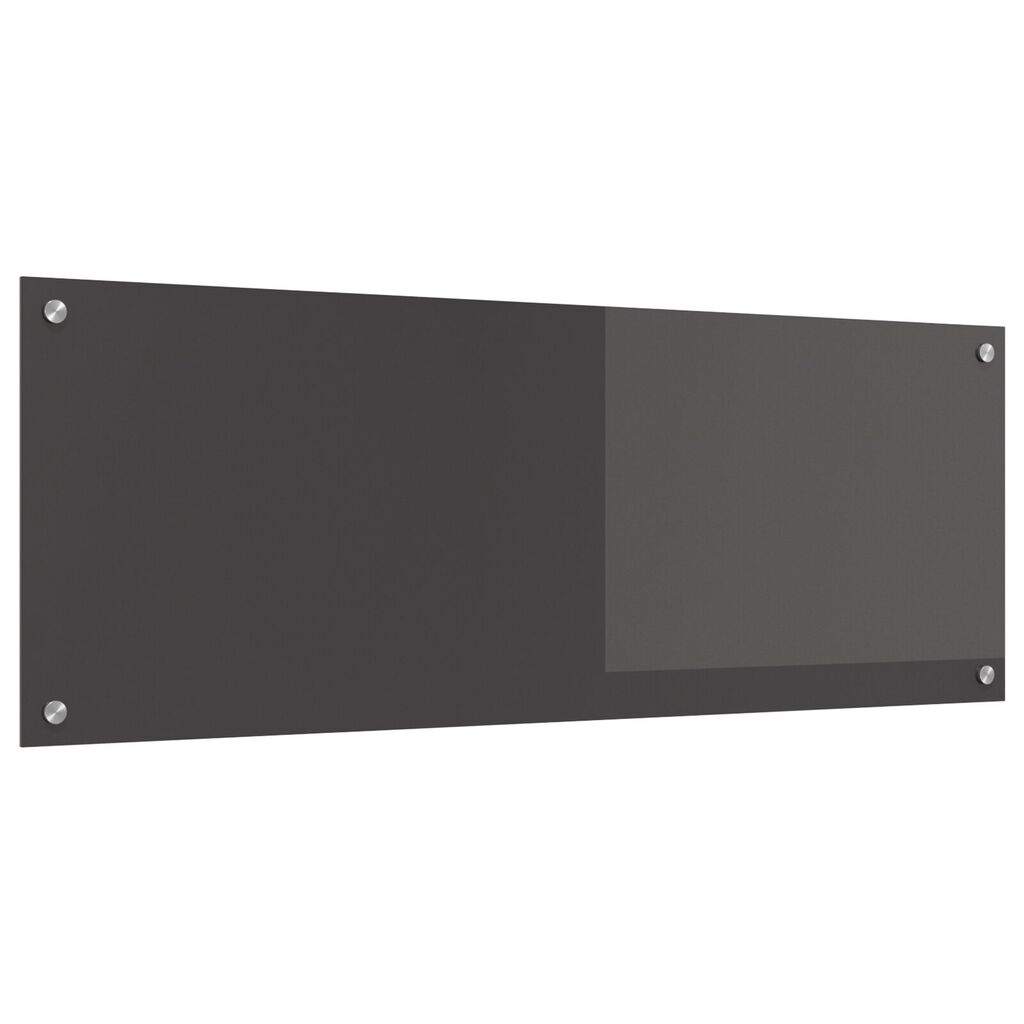 vidaXL Πλακάκι Κουζίνας Σκούρο Γκρι 110x40x0,6 εκ από Γυαλί Ανθεκτικό στη Θερμότητα