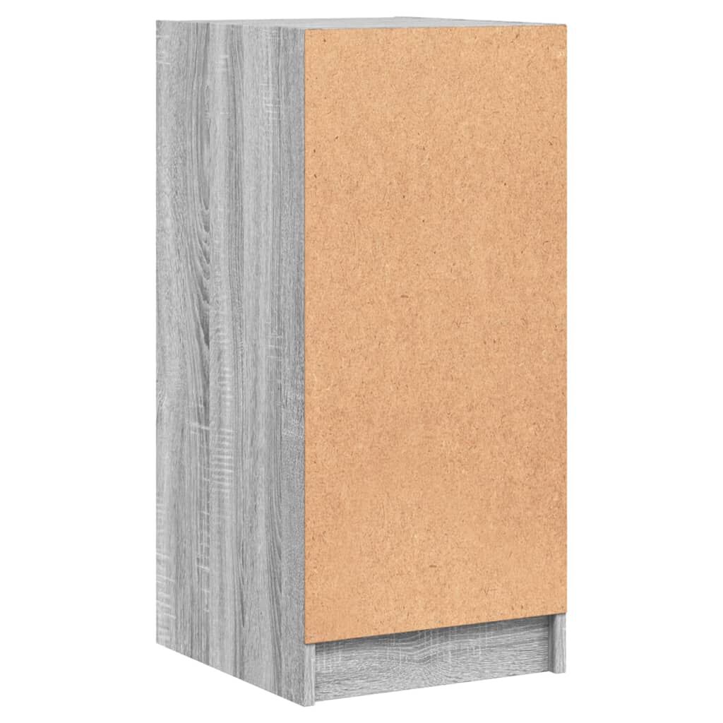 vidaXL Βοηθητικό Ντουλάπι Sonoma Γκρι 35x37x75,5εκ. με Γυάλινες Πόρτες
