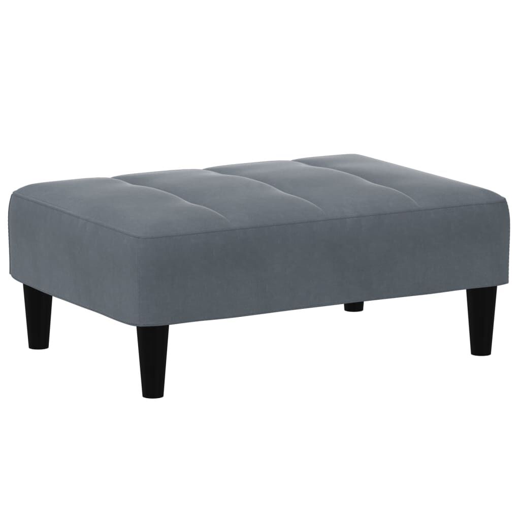 vidaXL Υποπόδιο Σκούρο Γκρι 77x55x31 εκ. Βελούδινο