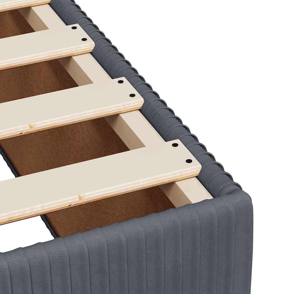 vidaXL Κρεβάτι Boxspring με Στρώμα Σκούρο Γκρι 120x200 εκ. Βελούδινο