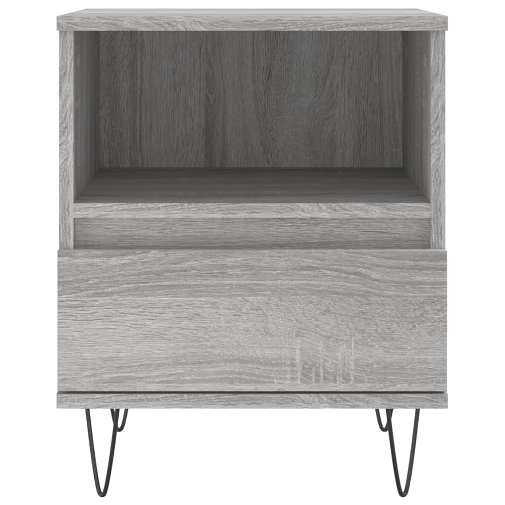 vidaXL Κομοδίνα 2 τεμ. Γκρι Sonoma 40 x 35 x 50 εκ. από Επεξεργ. Ξύλο