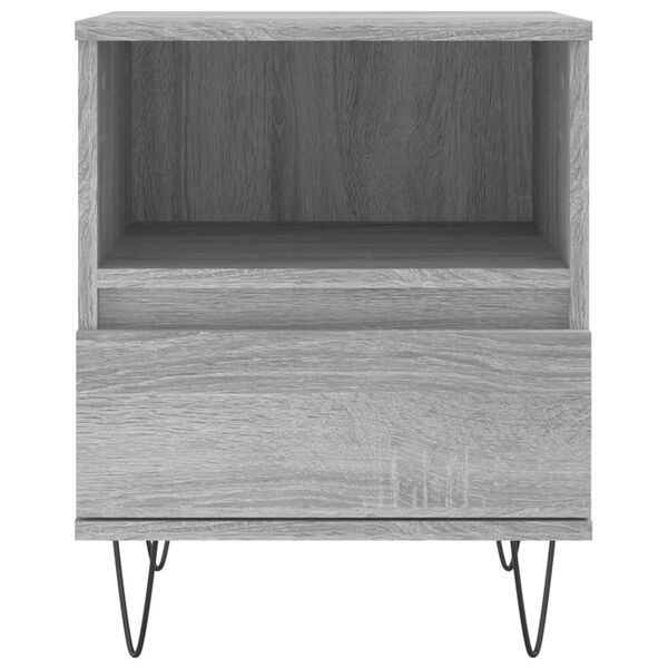 vidaXL Κομοδίνα 2 τεμ. Γκρι Sonoma 40 x 35 x 50 εκ. από Επεξεργ. Ξύλο