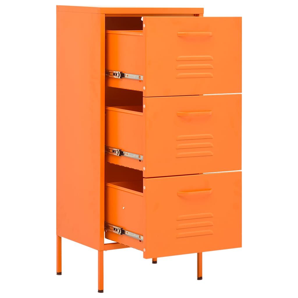 vidaXL Ντουλάπι Αποθήκευσης Πορτοκαλί 42,5 x 35 x 101,5 εκ. από Ατσάλι
