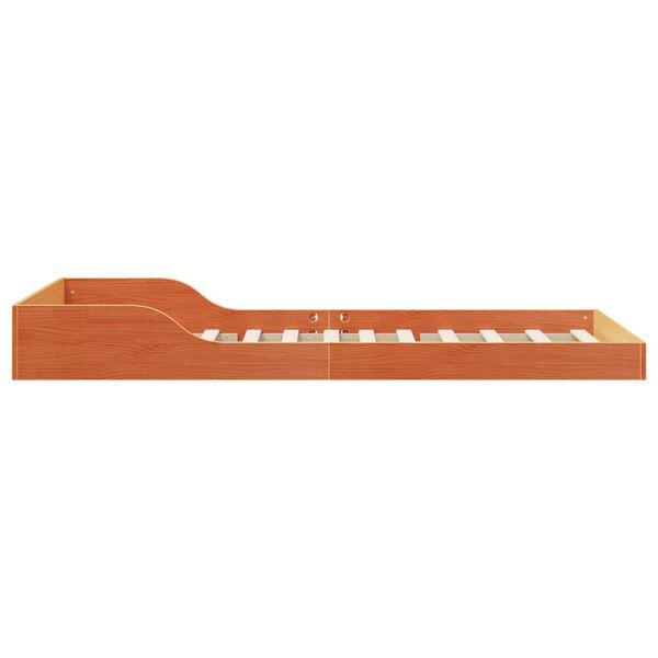 vidaXL Σκελετός Κρεβατιού Καφέ κεριού 80 x 220 cm Μασίφ ξύλο πεύκου