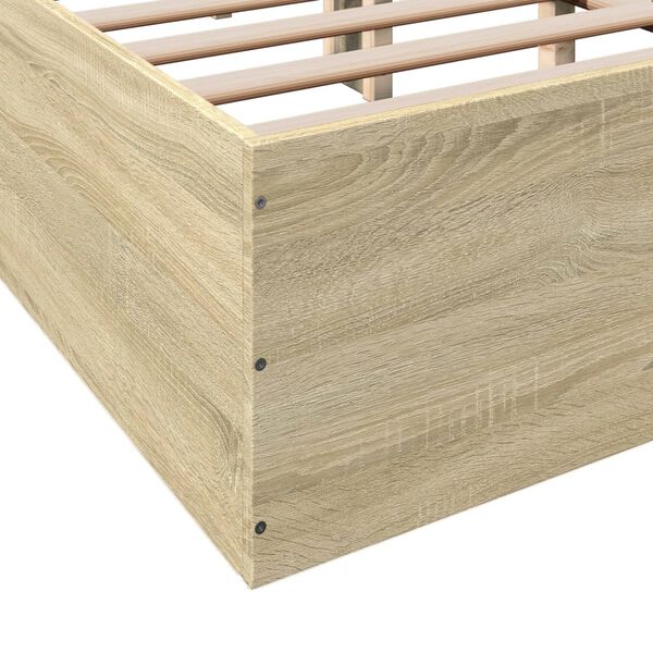 vidaXL Πλαίσιο Κρεβατιού Sonoma Δρυς 150x200 εκ. Επεξεργασμένο Ξύλο