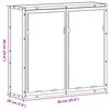 vidaXL Καθρέφτης Μπάνιου με Ντουλάπι Μαύρος 65x20x60 εκ. Επεξ. Ξύλο
