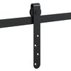 vidaXL Κιτ συρόμενης πόρτας γραφείου 213 cm από ανθρακούχο χάλυβα