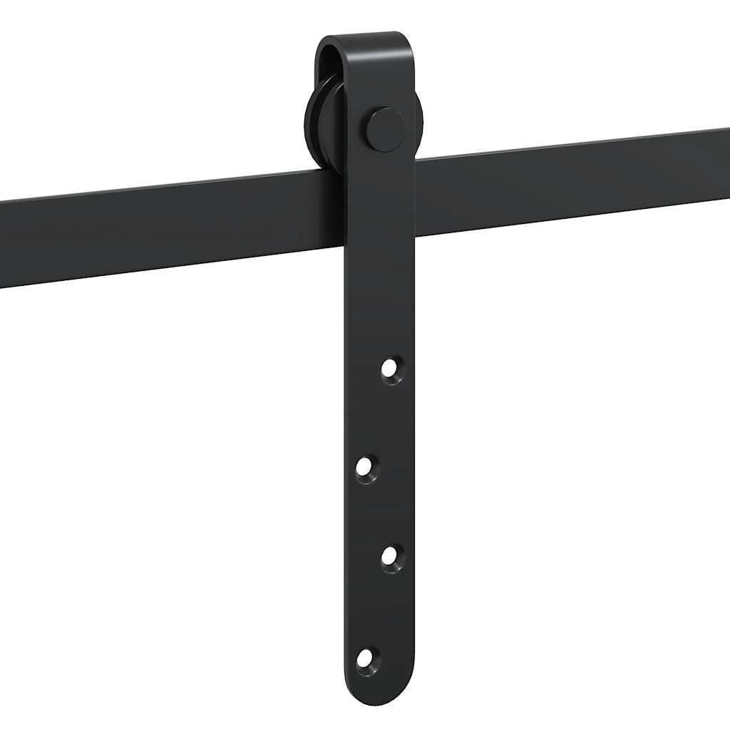vidaXL Κιτ συρόμενης πόρτας γραφείου 213 cm από ανθρακούχο χάλυβα