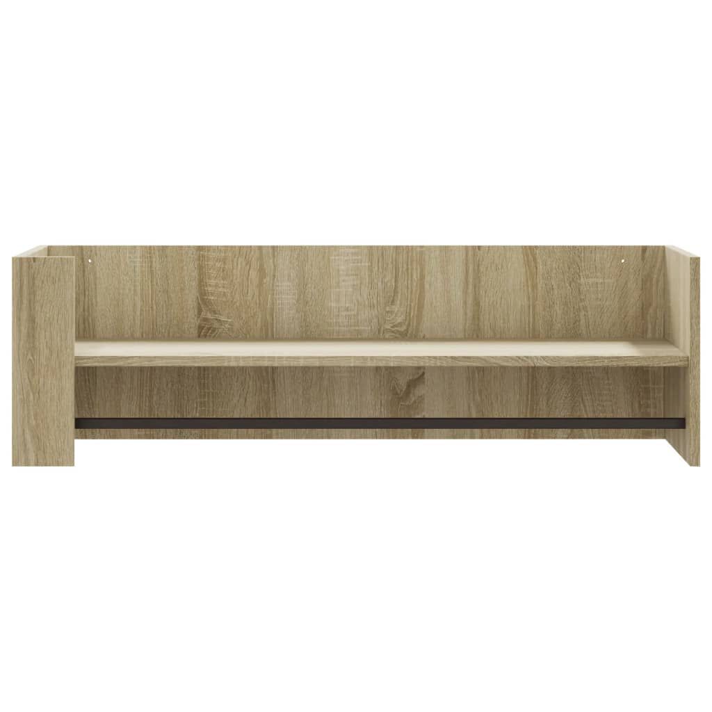 vidaXL Ράφι Τοίχου Sonoma Δρυς 100x35x30,5 εκ. Επεξεργασμένο Ξύλο