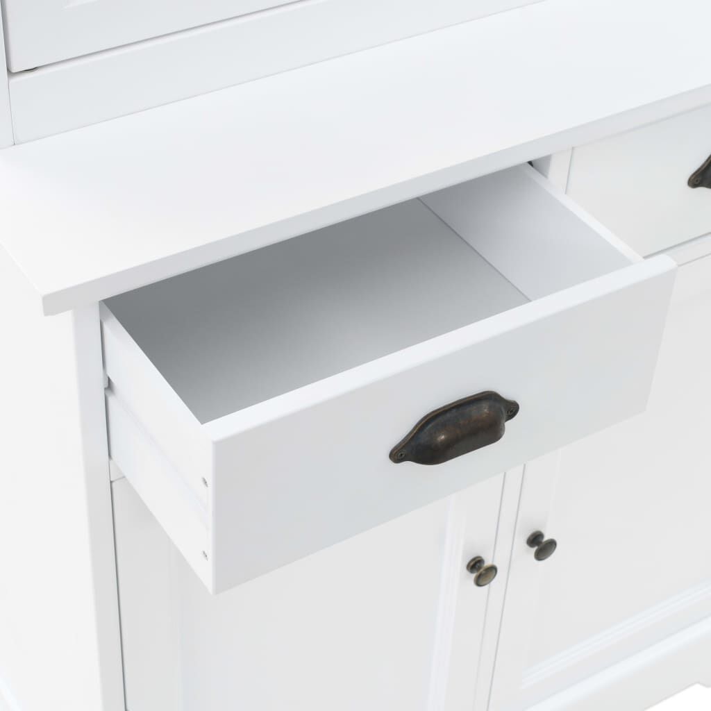 vidaXL Βιτρίνα Σαλονιού με 4 Πόρτες 80x40x180 εκ. MDF και Ξύλο Πεύκου