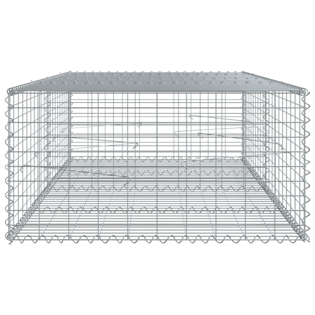 vidaXL Συρματοκιβώτιο με Κάλυμμα 200x100x50εκ. από Γαλβανισμένο Χάλυβα