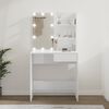 vidaXL Μπουντουάρ με LED Γυαλιστερό Λευκό 74,5 x 40 x 141 εκ.