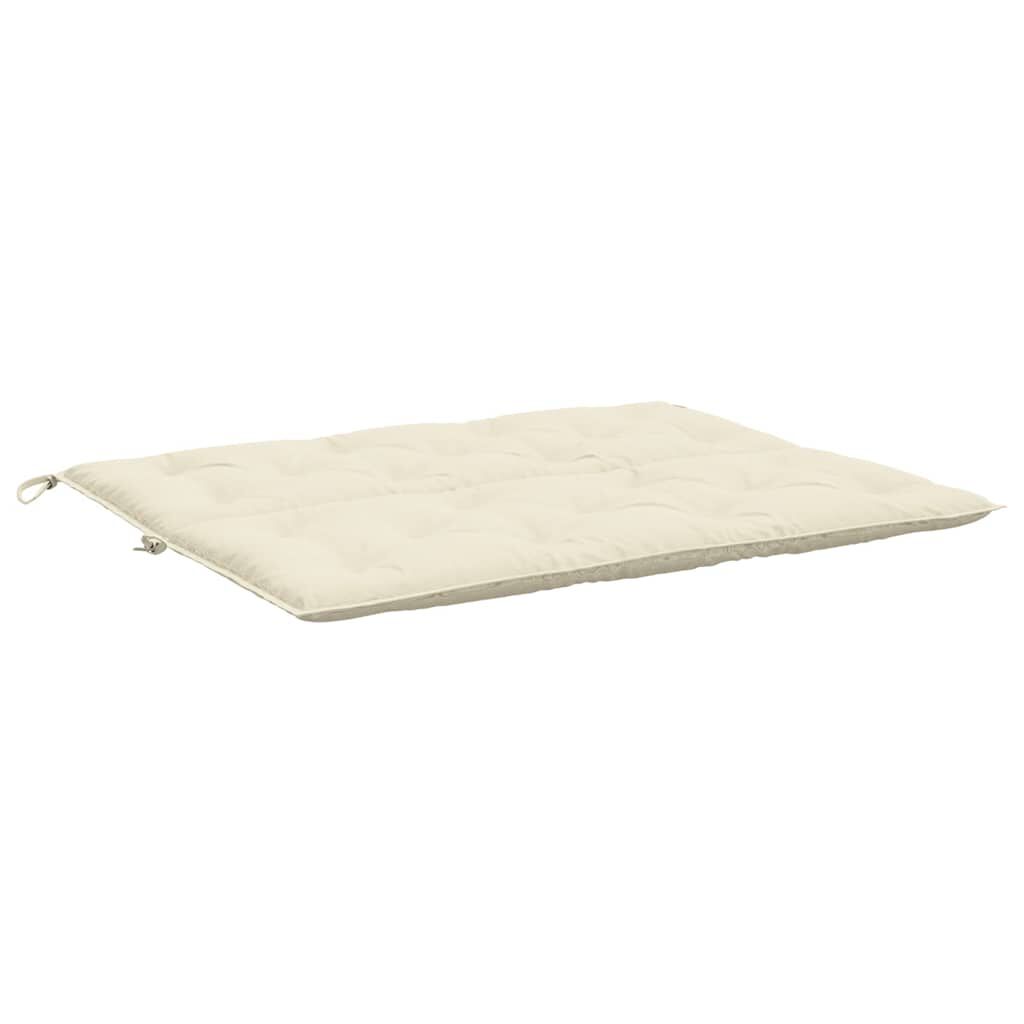vidaXL Μαξιλάρι Πάγκου Κήπου Κρεμ Λευκό 120x(50+50)x7εκ. Ύφασμα Oxford