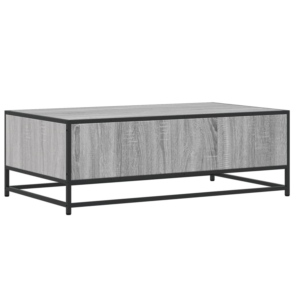 vidaXL Τραπεζάκι Σαλονιού Γκρι Sonoma 100x57x35 εκ Επεξ Ξύλο + Μέταλλο