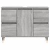 vidaXL Ντουλάπι Μπάνιου Γκρι Sonoma 80 x 33 x 60 εκ. από Επεξεργ. Ξύλο