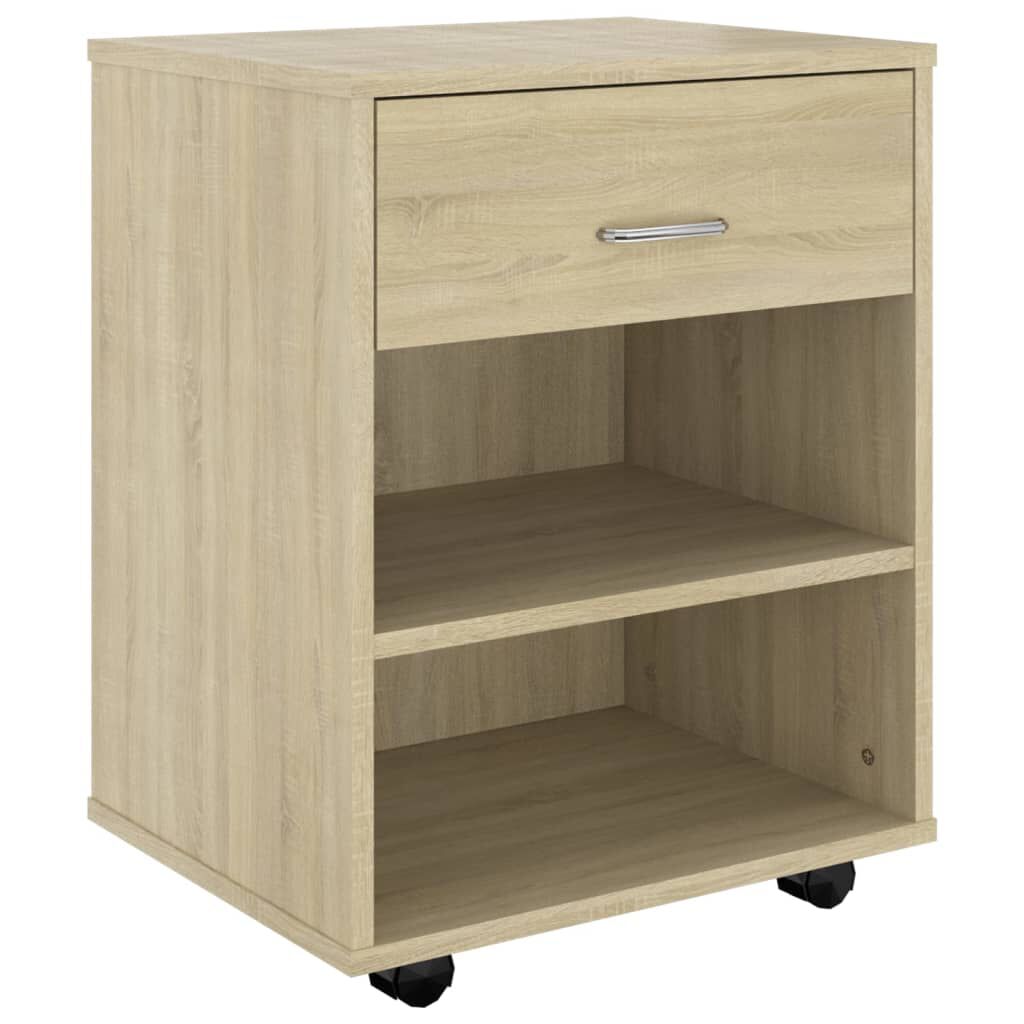 vidaXL Ντουλάπι Τροχήλατο Sonoma Δρυς 46 x 36 x 59 εκ. από Επεξ. Ξύλο