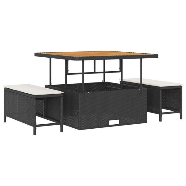 vidaXL &Sigma;&epsilon;&tau; &Kappa;&alpha;&nu;&alpha;&pi;έ &Kappa;ή&pi;&omicron;&upsilon; &mu;&epsilon; &mu;&alpha;&xi;&iota;&lambda;ά&rho;&iota; 12 pcs &Mu;&alpha;ύ&rho;&omicron; &sigma;&upsilon;&nu;&theta;&epsilon;&tau;&iota;&kappa;ό &rho;&alpha;&tau;ά&nu;