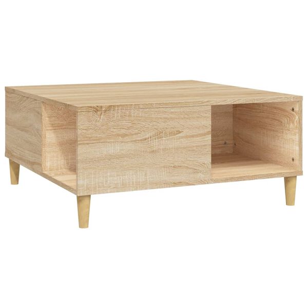 vidaXL Τραπεζάκι Σαλονιού Sonoma Δρυς 80x80x36,5 εκ. Επεξεργασμ. Ξύλο