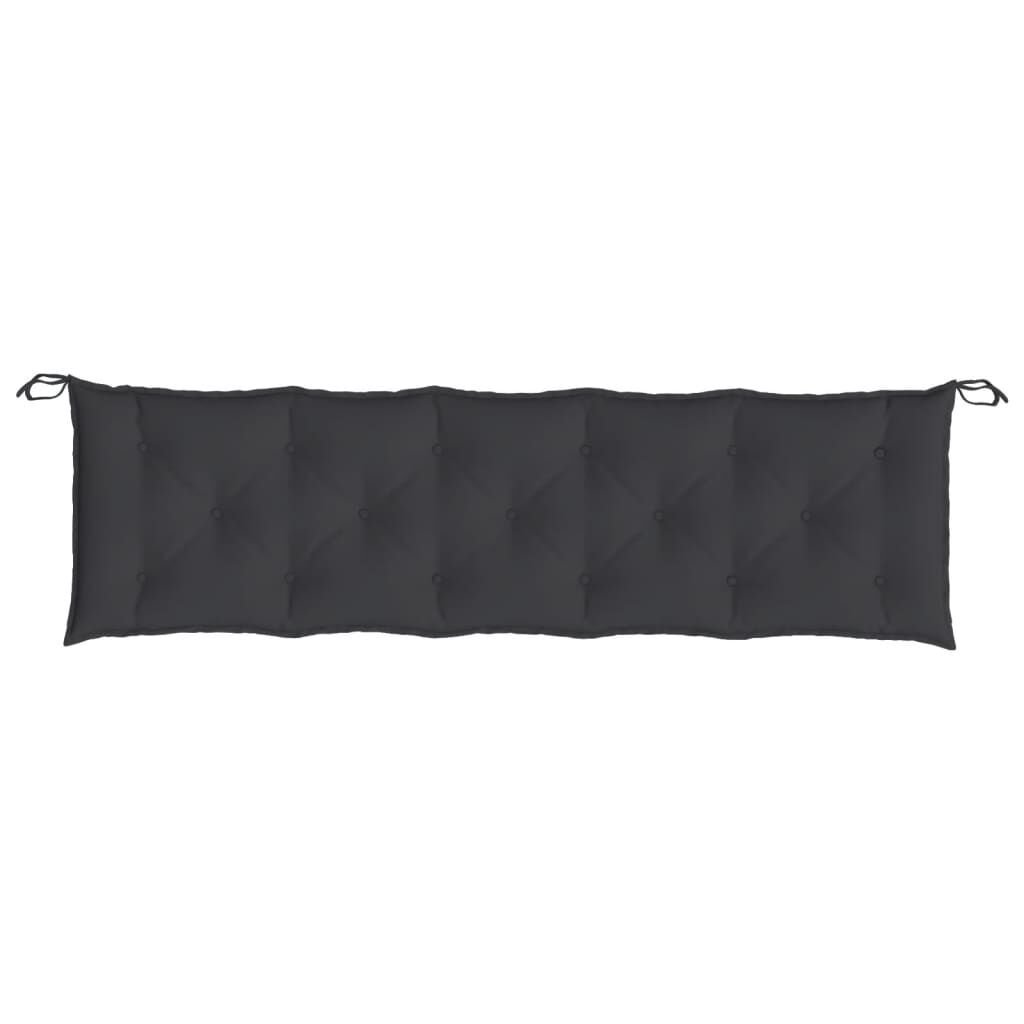 vidaXL Μαξιλάρια Πάγκου Κήπου 2 τεμ. Μαύρο 180x50x7cm Ύφασμα Oxford