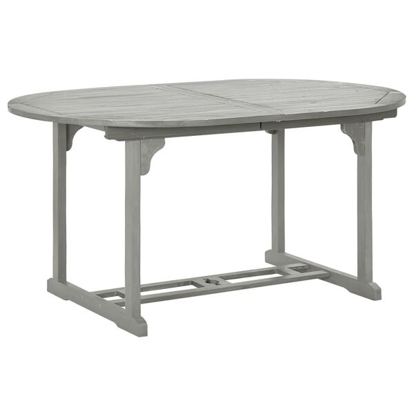 vidaXL Τραπέζι Κήπου Γκρι 200 x 100 x 75 εκ. από Μασίφ Ξύλο Ακακίας