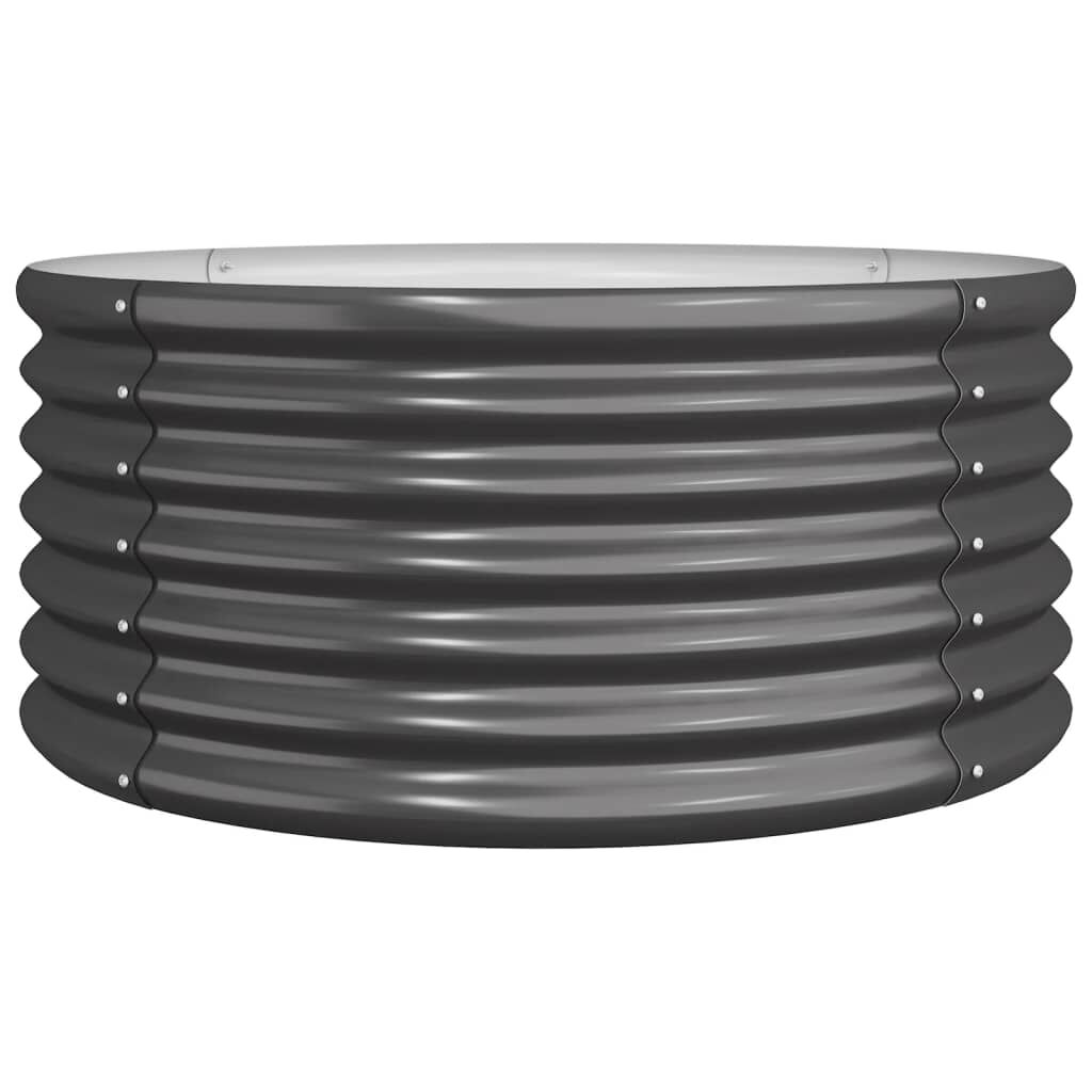 vidaXL Ζαρντινιέρα Ανθρακί 80x80x36 εκ. Ατσάλι με Ηλεκτρ. Βαφή Πούδρας