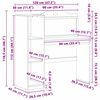 vidaXL Γραφείο Κιμωλίας με ράφι Λευκό και γκρι 120 x 45 x 118.5 εκ.