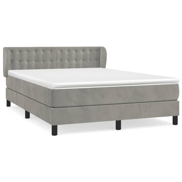 vidaXL &Kappa;&rho;&epsilon;&beta;ά&tau;&iota; Boxspring &mu;&epsilon; &Sigma;&tau;&rho;ώ&mu;&alpha; &Alpha;&nu;&omicron;&iota;&chi;&tau;ό &Gamma;&kappa;&rho;&iota; 140x200 &epsilon;&kappa;. &Beta;&epsilon;&lambda;&omicron;ύ&delta;&iota;&nu;&omicron;