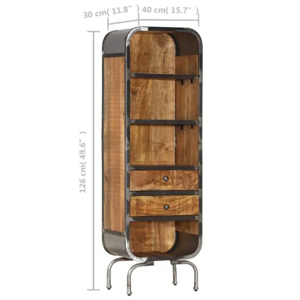 vidaXL Ντουλάπι Ψηλό 40 x 30 x 126 εκ. από Μασίφ Ξύλο Μάνγκο
