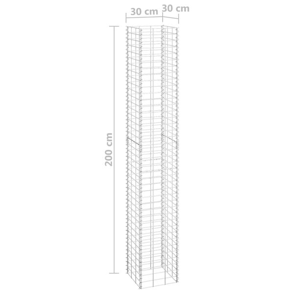 vidaXL Συρματοκιβώτια-Γλάστρες Υπ. 4τεμ 30x30x50/100/150/200εκ Σιδερ.