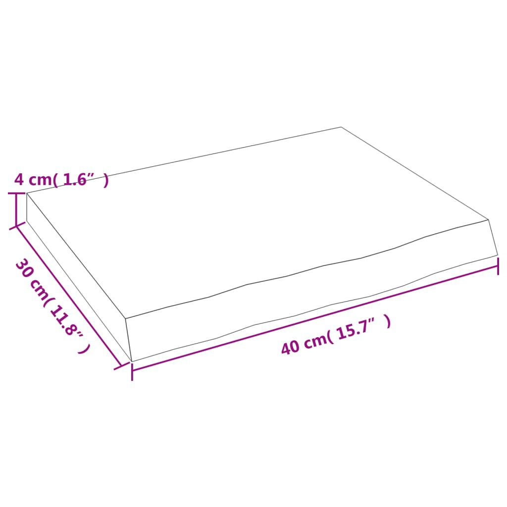 vidaXL Ράφι Τοίχου Σκούρο Καφέ 40x30x(2-4) εκ. Επεξ. Μασίφ Ξύλο Δρυός