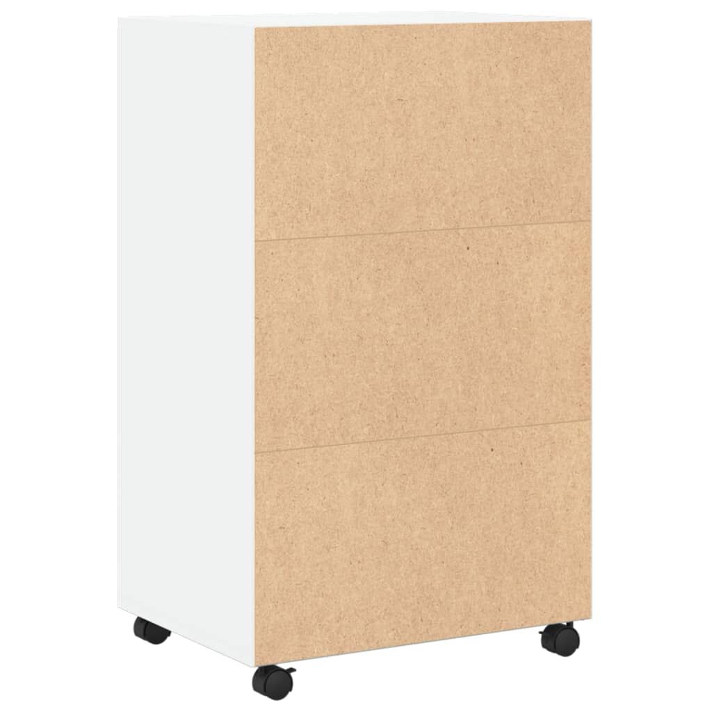 vidaXL Ντουλάπι Τροχήλατο Λευκό 55x40x91 εκ. από Επεξεργασμένο Ξύλο