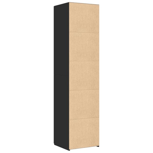 vidaXL Ντουλάπι Μαύρο 45x42,5x185 εκ. από Επεξεργασμένο Ξύλο