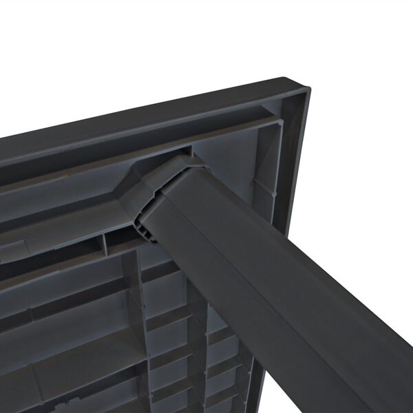 vidaXL Τραπέζι Κήπου Ανθρακί 126 x 76 x 72 εκ. Πλαστικό