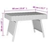 vidaXL Τραπεζάκι Βοηθητικό Πτυσσόμενο Καφέ 60x40x38εκ. Συνθετικό Ρατάν