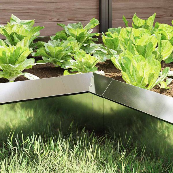 vidaXL Φράκτης σαλιγκαριών Ασημί 10 x 10 x 25 εκ Επικαλυμμένος Χάλυβας