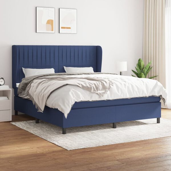 vidaXL &Kappa;&rho;&epsilon;&beta;ά&tau;&iota; Boxspring &mu;&epsilon; &Sigma;&tau;&rho;ώ&mu;&alpha; &Mu;&pi;&lambda;&epsilon; 160x200 &epsilon;&kappa;. &Upsilon;&phi;&alpha;&sigma;&mu;ά&tau;&iota;&nu;&omicron;