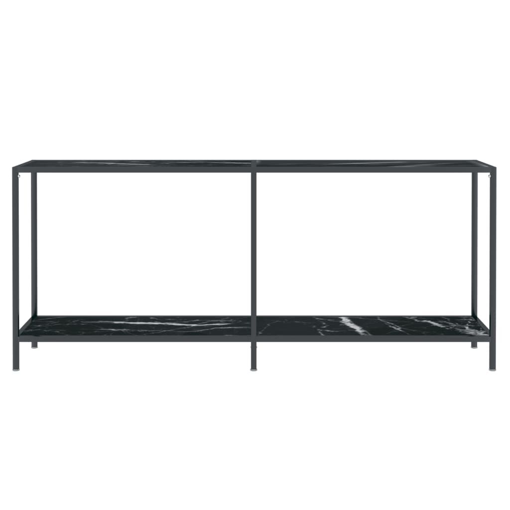 vidaXL Τραπέζι Κονσόλα Μαύρο 180 x 35 x 75,5 εκ. από Ψημένο Γυαλί