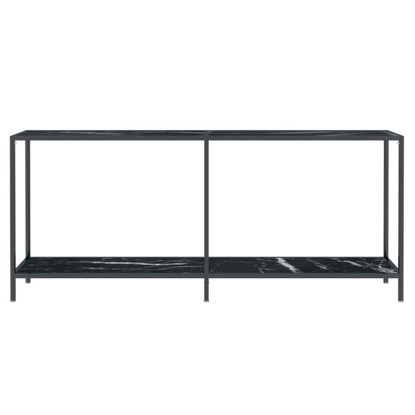 vidaXL Τραπέζι Κονσόλα Μαύρο 180 x 35 x 75,5 εκ. από Ψημένο Γυαλί