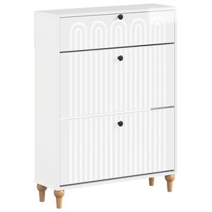 vidaXL &Nu;&tau;&omicron;&upsilon;&lambda;ά&pi;&alpha; &Pi;&alpha;&pi;&omicron;&upsilon;&tau;&sigma;&iota;ώ&nu; ALKMAAR 78 x 24 x 103 &epsilon;&kappa;. &Gamma;&upsilon;&alpha;&lambda;&iota;&sigma;&tau;&epsilon;&rho;ό &Lambda;&epsilon;&upsilon;&kappa;ό