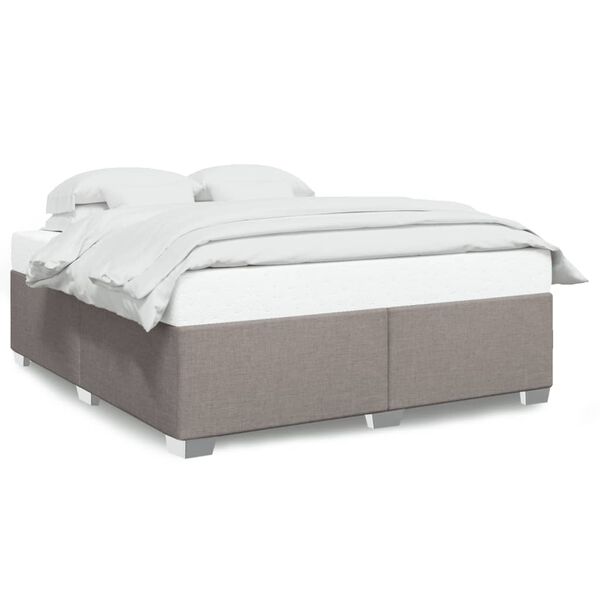 vidaXL &Sigma;&kappa;&epsilon;&lambda;&epsilon;&tau;ό&sigmaf; &Kappa;&rho;&epsilon;&beta;&alpha;&tau;&iota;&omicron;ύ &Chi;&omega;&rho;ί&sigmaf; &Sigma;&tau;&rho;ώ&mu;&alpha; Taupe 180x200 &epsilon;&kappa;. &Upsilon;&phi;&alpha;&sigma;&mu;ά&tau;&iota;&nu;&omicron;