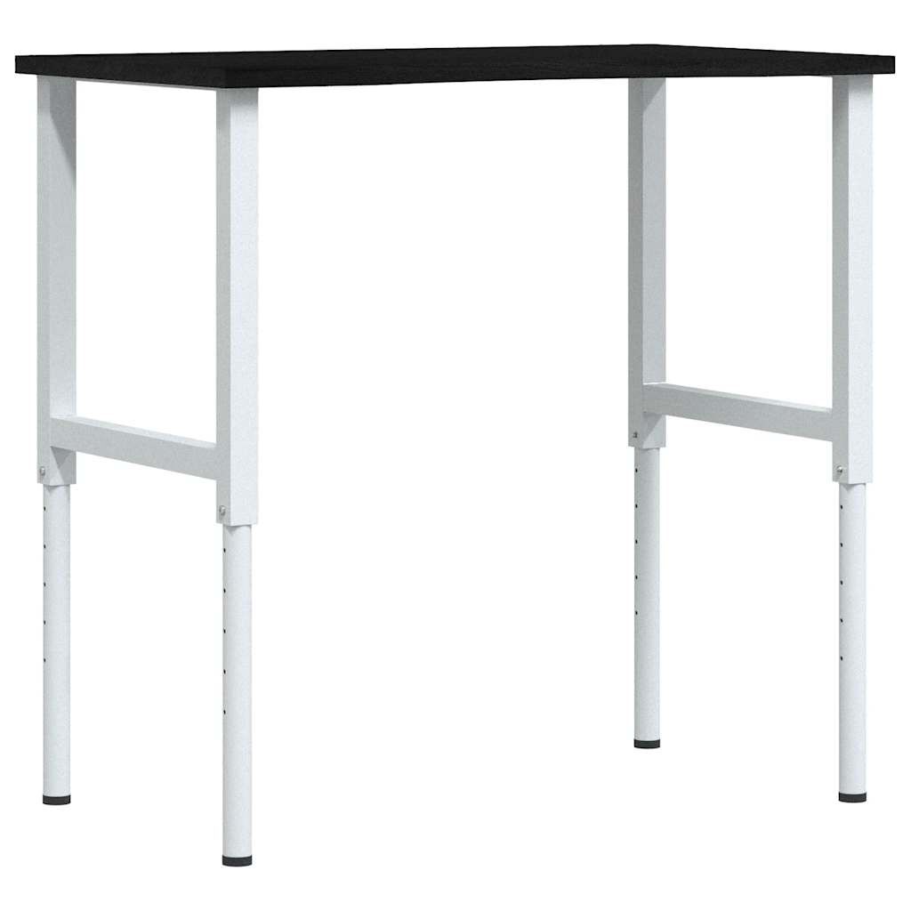 vidaXL πάγκος εργασίας σκούρο καφέ 100x60x(71,5-98) cm μασίφ ξύλο δρυς